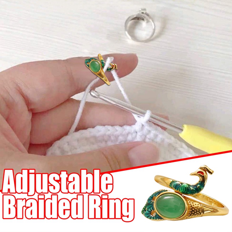 Fancyqube Fancycube Cincin Batu Giok Hetian Bentuk Merak Model Terbuka Dapat Disesuaikan