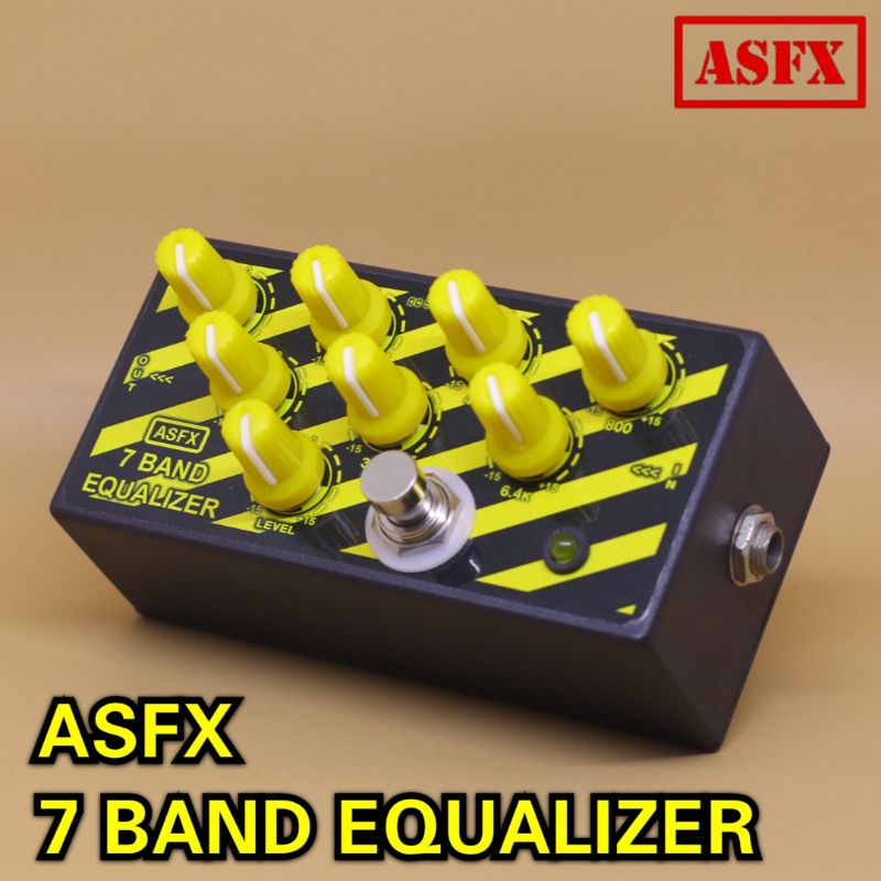 Efek ASFX 7 BAND EQUALIZER untuk gitar dan bass Pedal Stompbox