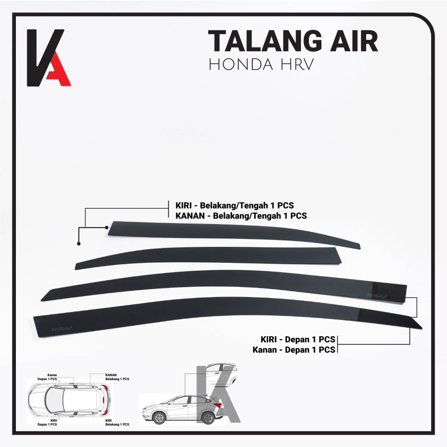 TALANG AIR PINTU MOBIL HONDA HRV MODEL FLAT HIGH QUALITY