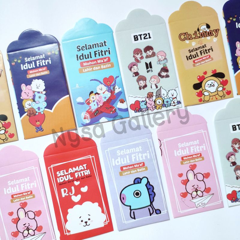 

Amplop Lebaran Idul Fitri BTS BT21 (isi 5 pcs)