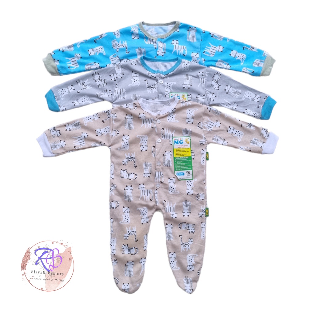 Sleepsuit bayi newborn fullprint 1pcs / sleepsuit Momgift katun double bayi baru lahir