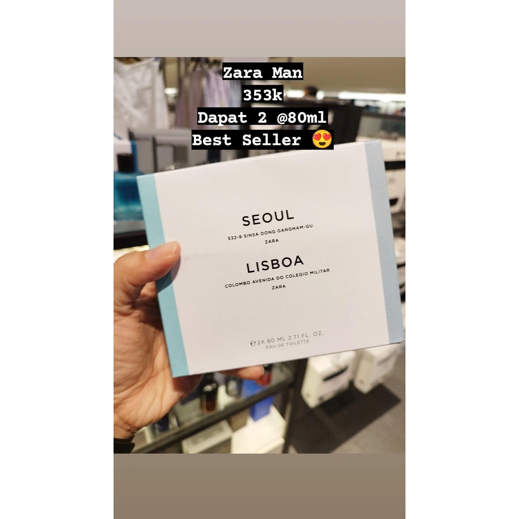 Parfum Zara Man Seoul X Lisboa (@100ml) Ori Store