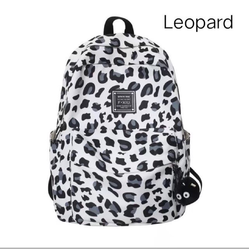 Morisaikibag - Tas Ransel Motif Leopard Lucu/Tas ransel Terbaru/tas sekolah perempuan