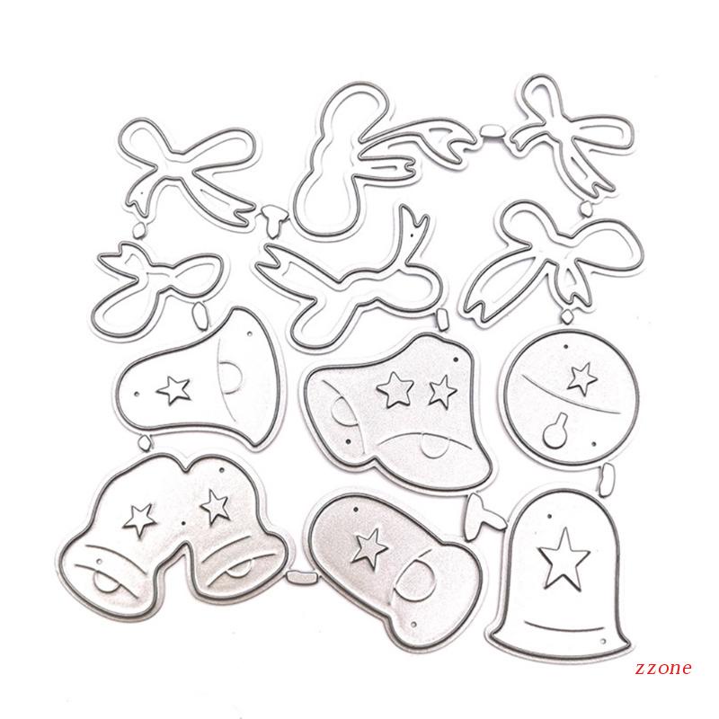 Cetakan Stensil Cutting Dies Motif Sarung Tangan Natal Bahan Metal Untuk Scrapbook / Craft DIY