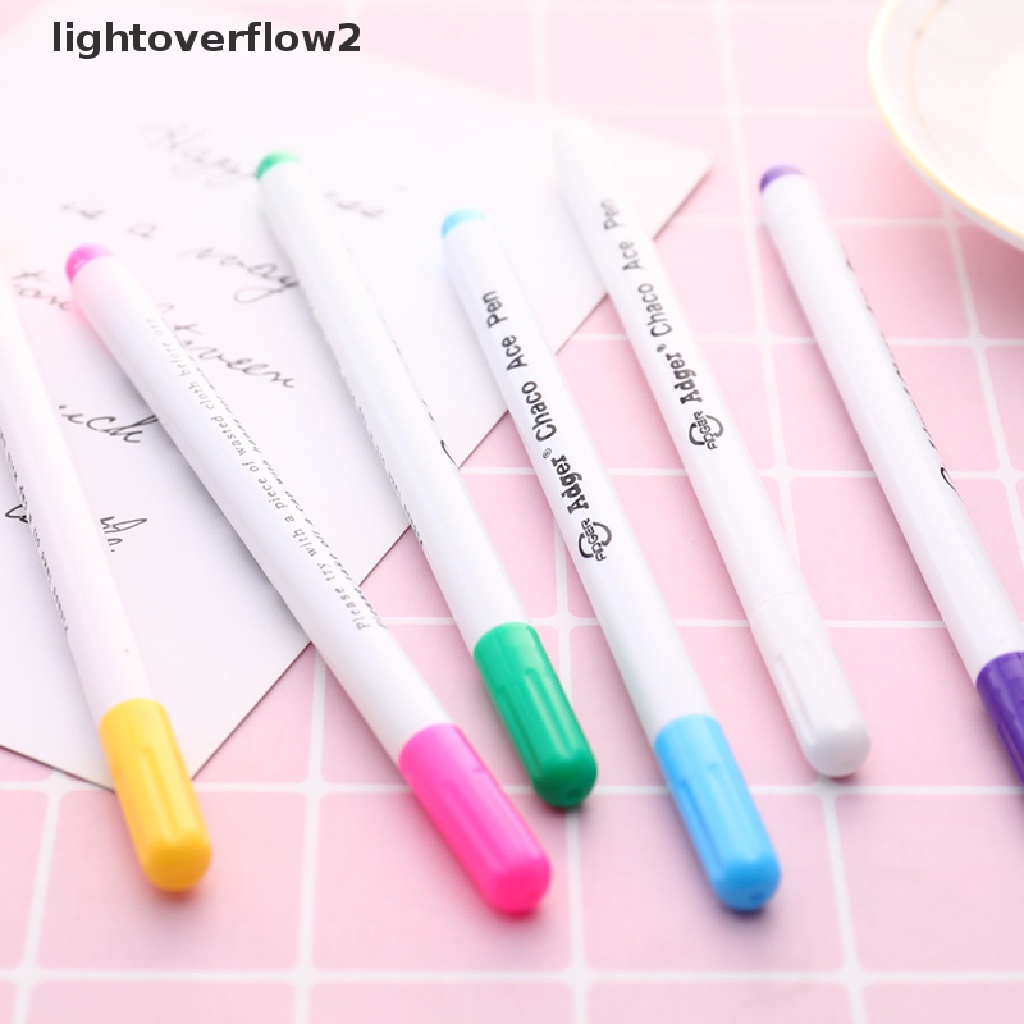 (lightoverflow2) 6pcs / Set Spidol Kain Dapat Dihapus Untuk Perlengkapan Jahit (ID)