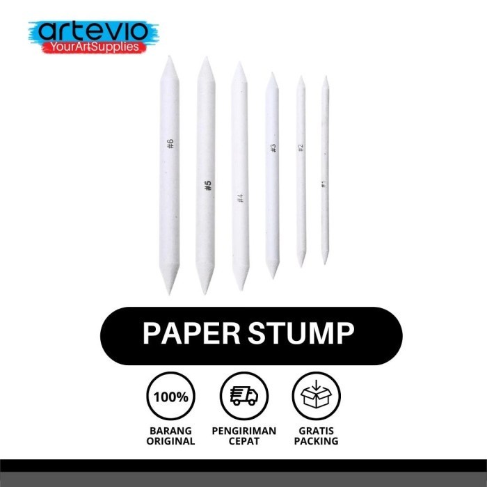 

Mantap Paper Stump / Blending Tools / Smudge Tools / Paper Stump - 6 Pcs Gilaa!!!