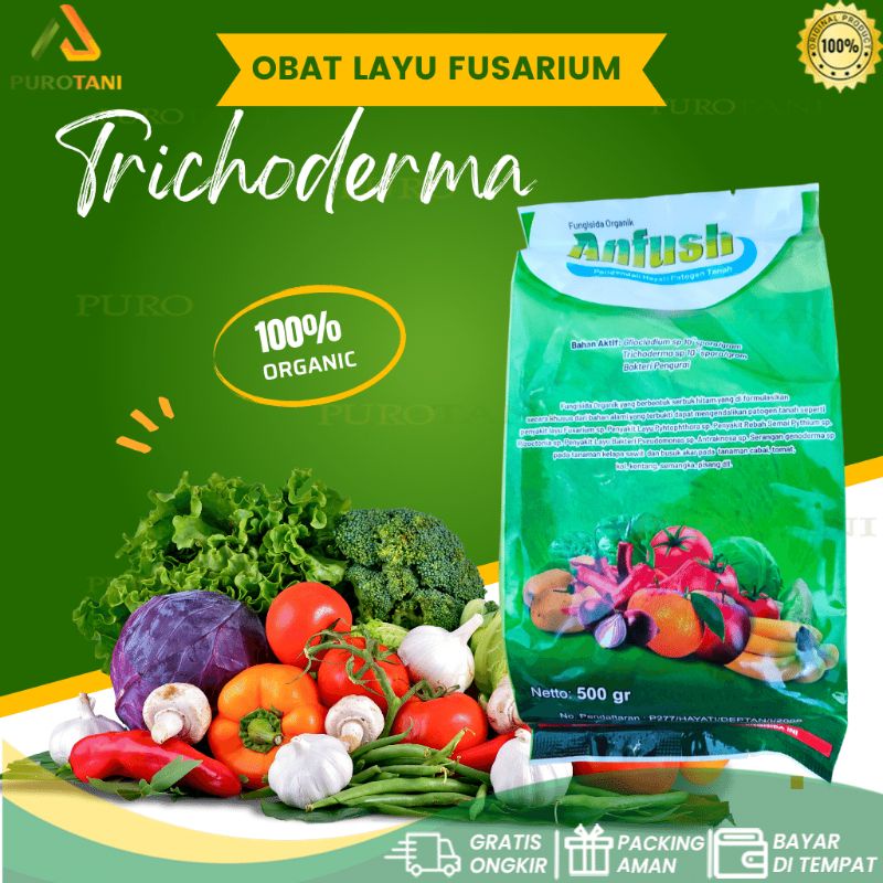 Fungisida Organik Anfush 500 Gr Obat Fusarium Patogen Tanah Trichoderma