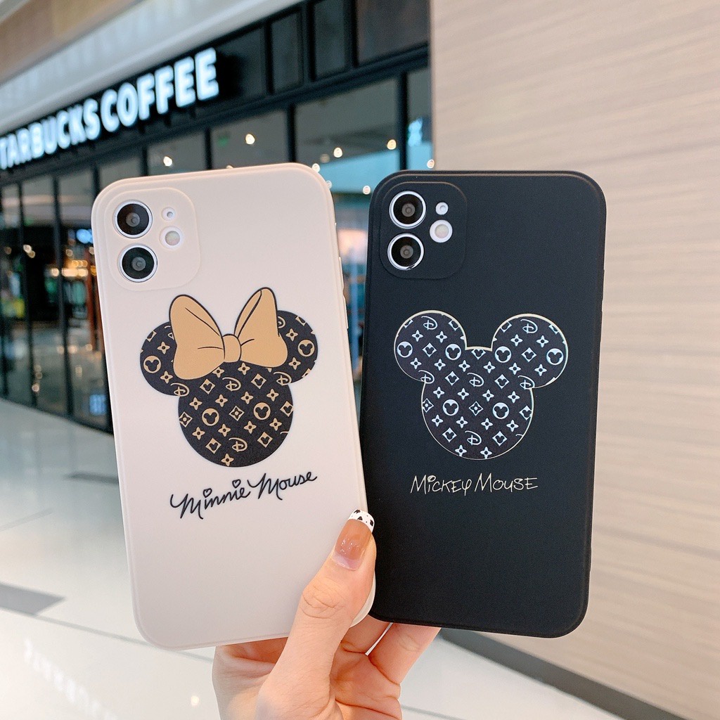 Silikon Pro Camera Motif Mickey Dan Minnie For Oppo Realme Xiaomi Vivo Samsung