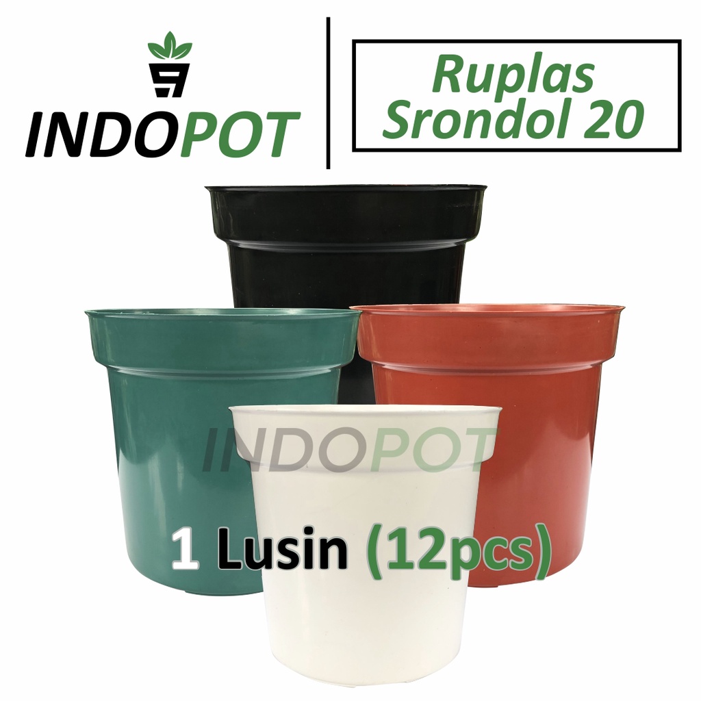 12Pcs Pot Tinggi Ruplas Srondol Ukuran 20 Pot Tanaman Tinggi Pot 20Cm