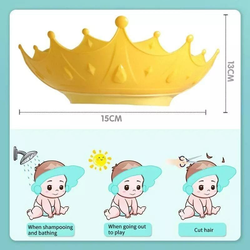 NEW!! Topi Keramas Bayi Anak Crown Baby Shower Cap Topi Mandi Balita Mahkota Pelindung Mata Kepala Anak Silikon - Topi Keramas Topi keramas anak mandi wanterproof / Topi Keramas Anak / Topi Mandi Bayi / Baby Shower Cap / Baby Shampoo Cap topi keramas mahk