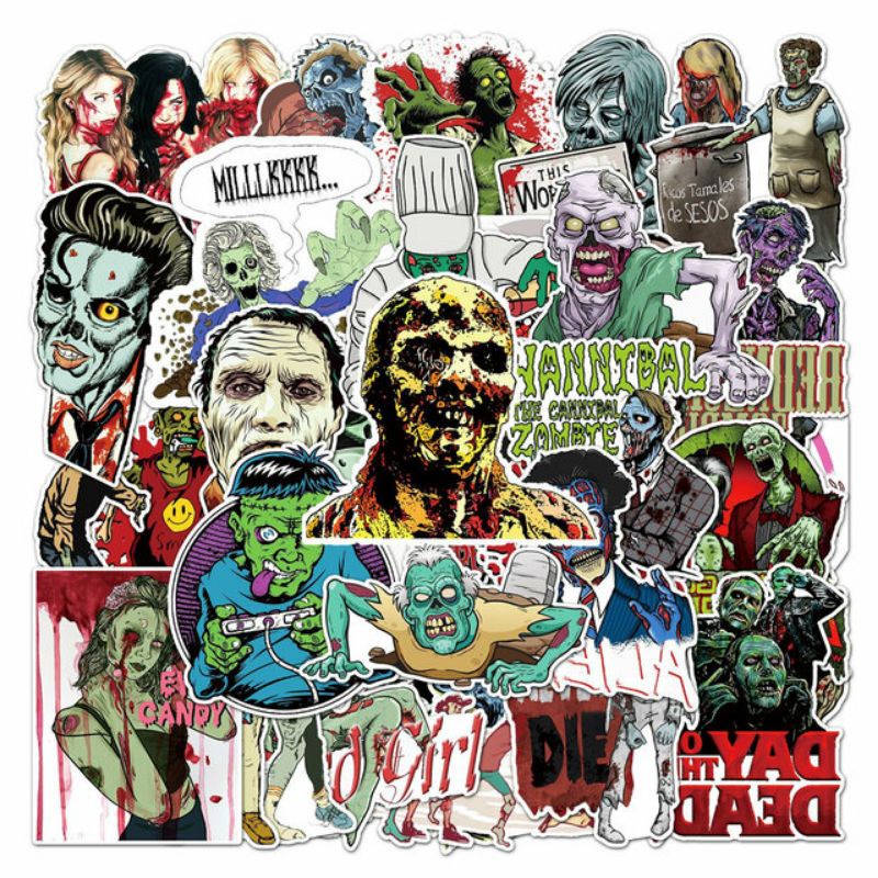 

Stiker Pack Zombi Style 260148- Stiker Aesthetic Keren Imut Laptop, Aksesoris Hp, Anti Air, Motif, Helm, Tumbler, Koper, Kulkas