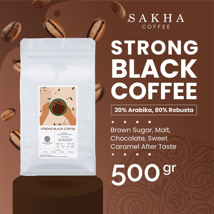 

Kopi Espresso Blend Strong Black Coffee Bean Kopdar 500gr Biji Bubuk