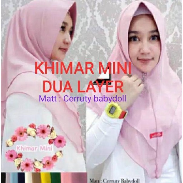 Jilbab Ceruti/khimar MINI 2 layer ceruty ‣ AKK.18Oc22ᵟ