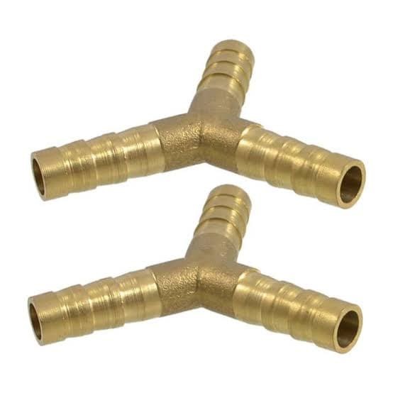 Aman Y Kuningan Sambungan Selang 5/8 Inch 16Mm Cabang 3 T Gilaa