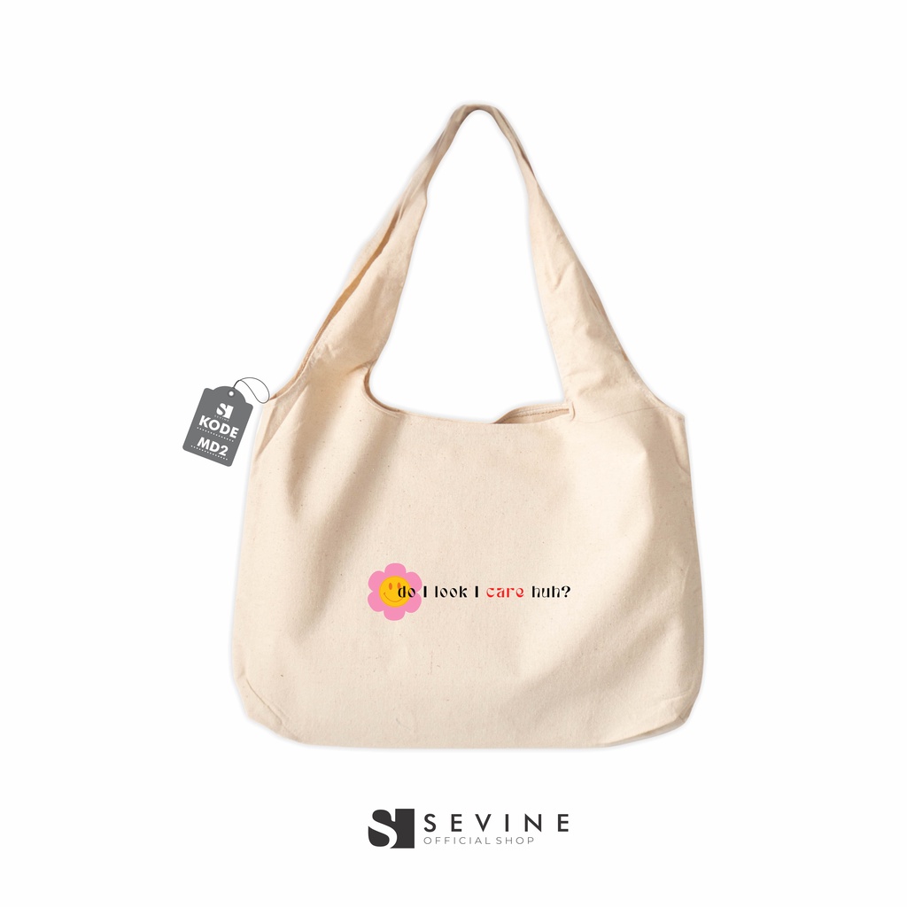 Sevine Tote Bag Kanvas Bonnie Tas Wanita Kuliah Fashion Laptop Totebag Quotes Motivation Aesthetic Vintage Pastel Retro - MD