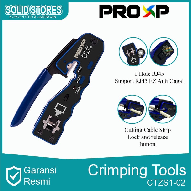 PROXP Crimping Tool EZ-CTZS1-02 RJ45(Cat 5 & Cat 6) - Mini SIze