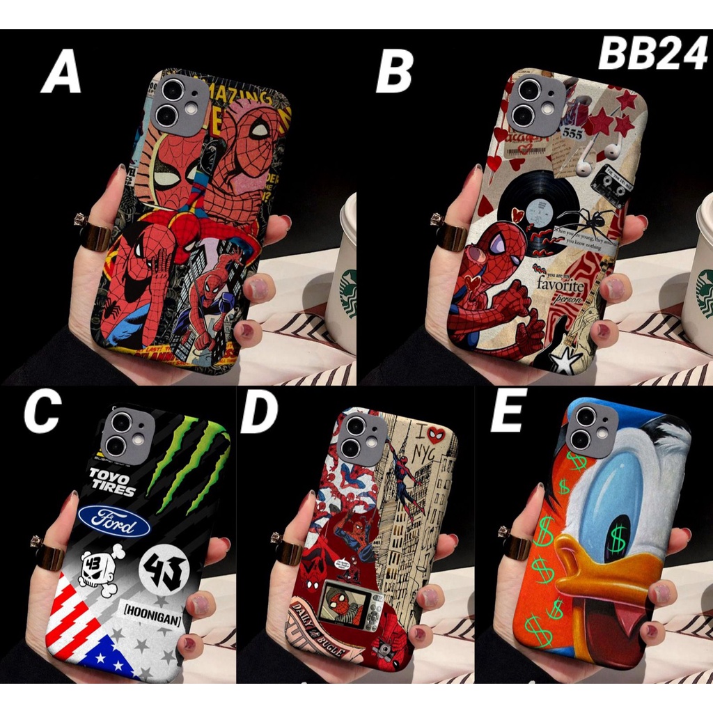 Softcase Casing Motif Spiderman BB24 for Samsung A02/M02 A02s/M02s A03 A03s A04 A04e A04s Core A10/M10 A10s A11/M11 A12 A13 A14 A20/A30/M10s A20s A21s A22 A23 A30s A32 A33 A34 A50 A50s A51 A52 A52s A53 A54 A71 A72 A73 5G