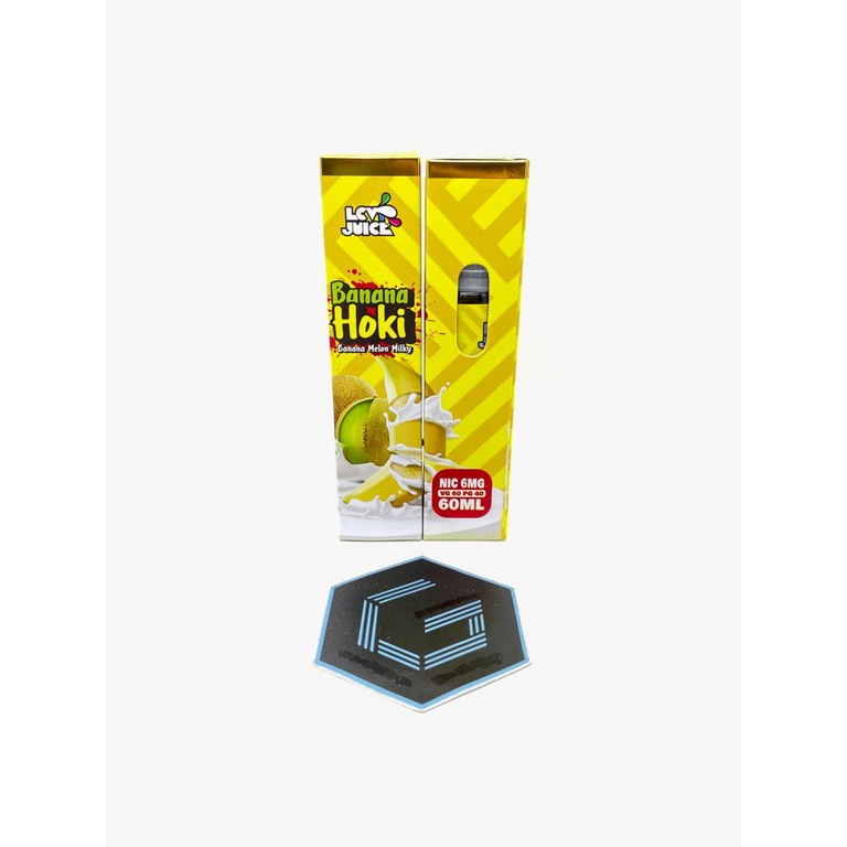 Lcv Banana Hoki Melon Milky 60ml 3mg 6mg liquid vape vapor pita cukai