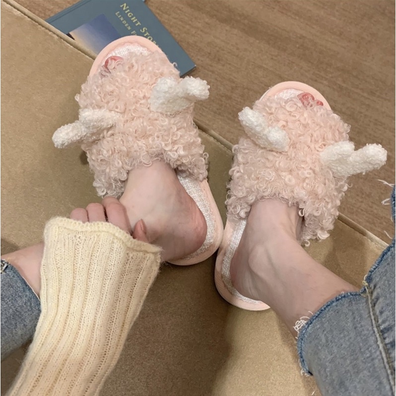 SANDAL BULU BONEKA PREMIUM / SANDAL ANAK / SENDAL RUMAH KAMAR / INDOOR HOME SLIPPERS