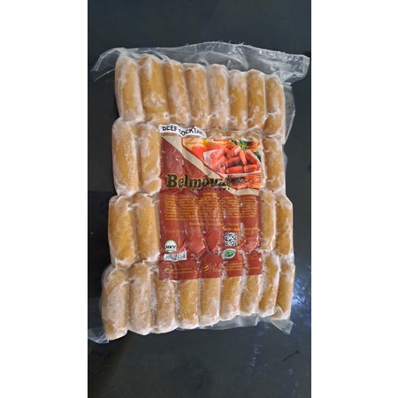 

sosis mini cocktail sausage olahan daging sapi beef 1 kg belmount murah enak halal berkualitas
