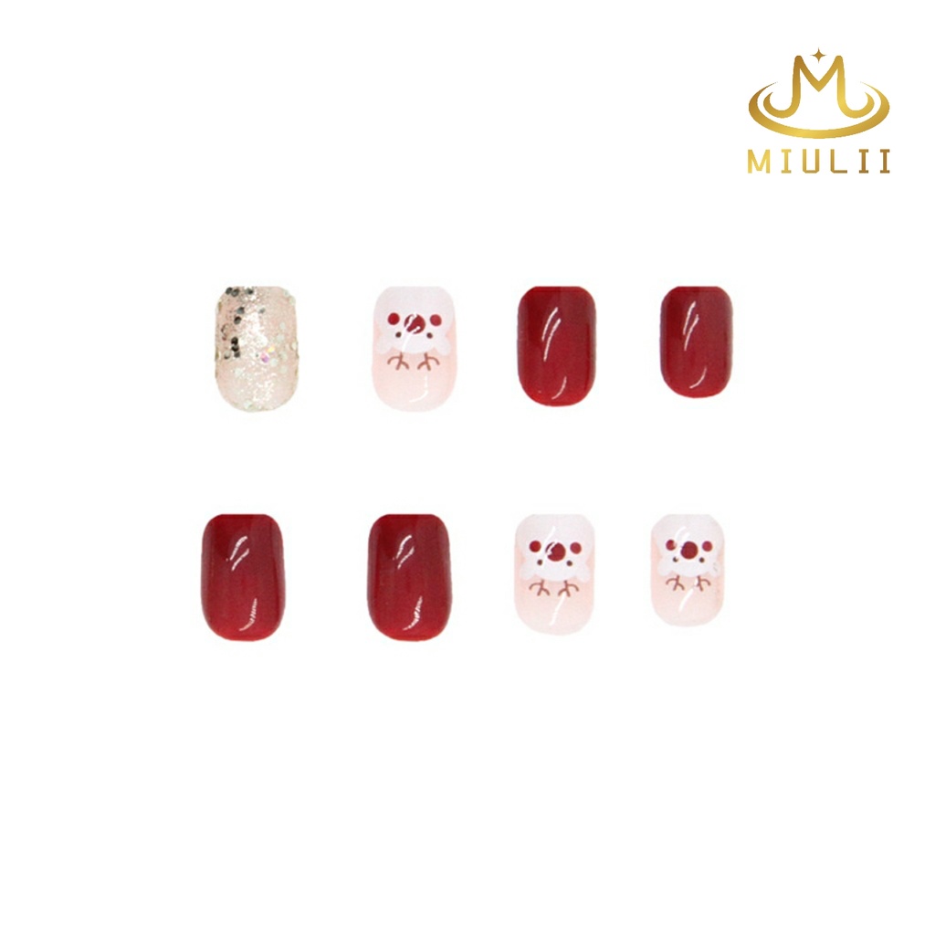 MIULII / KUKU PALSU   A0551  / 24PCS / 3D / NAIL ART / PREMIUM / CUTE / FREE LEM JELLY / KUTEK