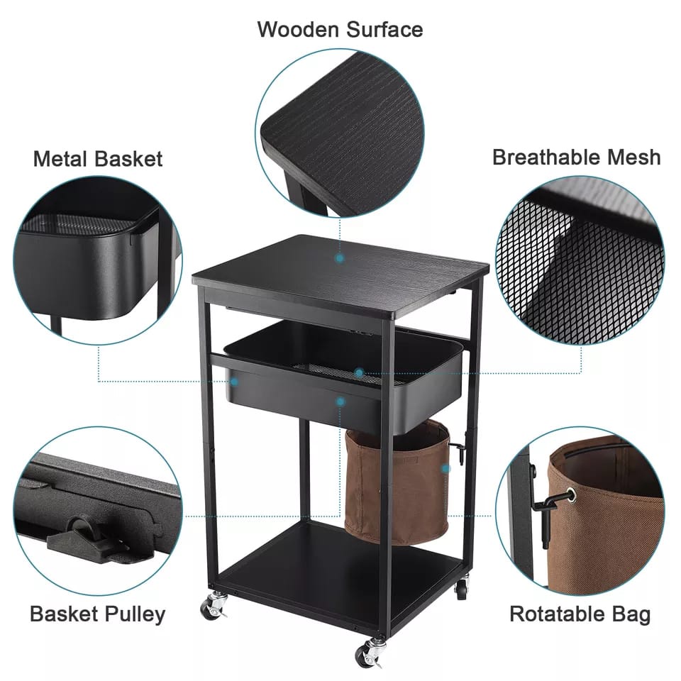 Rak Dapur Troli Dengan Roda Geser Portable Rak Laci Penyimpanan Rak Organizer Untuk Dapur &amp; Rumah Serbaguna Rak Troly Roda 3 Rak Bayi Besi Tempat Penyimpanan Rak Salon Organizer Rack Rak Rak susun Besi Besar Minimalis Serbaguna Rak Bayi Besar Gantung Aest