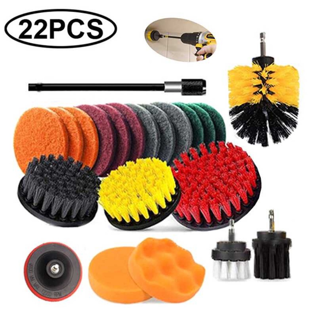 Mata Bor Sikat Poles Pembersih Brush Car Polisher Kit 22 PCS