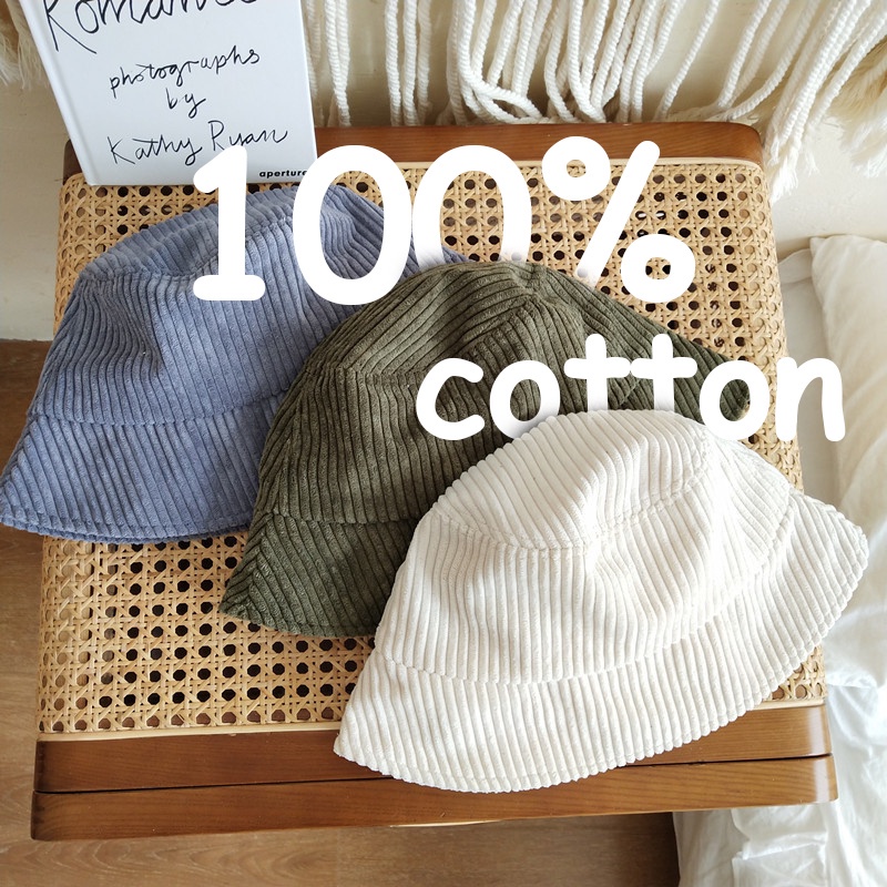 Topi Bucket Bahan Corduroy Ringan Untuk Unisex