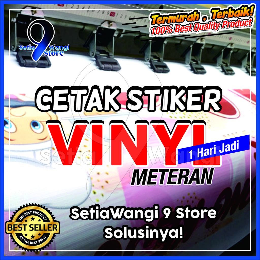 

Cetak Stiker Vinyl Meteran Jumbo FREE Desain / Sticker Murah