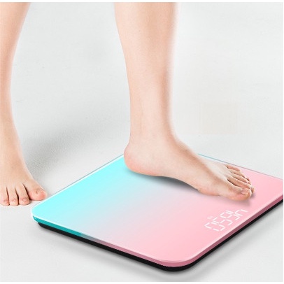 Timbangan Badan Digital Dengan Ungu Pink Gradien Pelangi