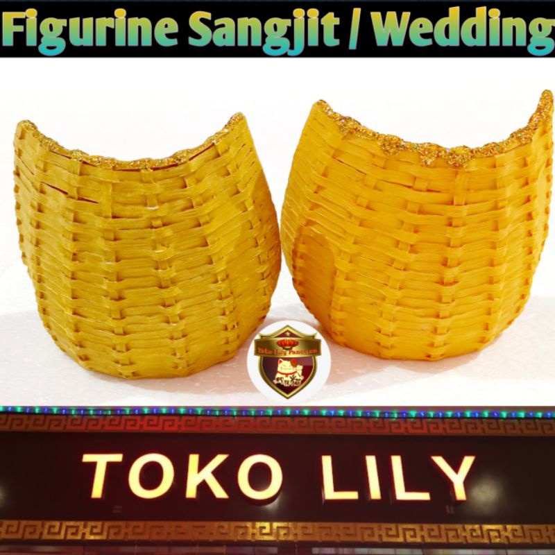 Figurine Sangjit / Pajangan Shuang Xi / Boneka Wedding Engagement / Miniatur Double Happiness