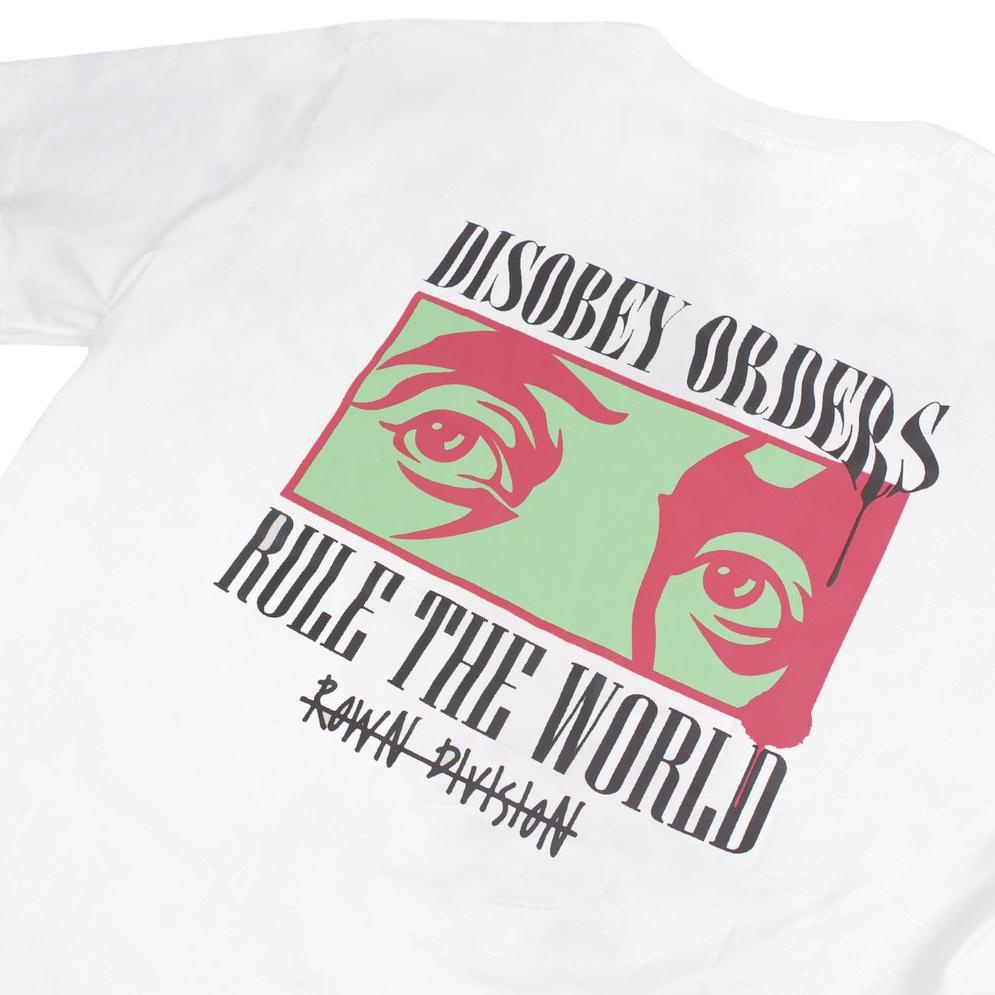 {KAA.18Oc22w} T-Shirt - Rowndvsn Kaos Disobey White - TC007