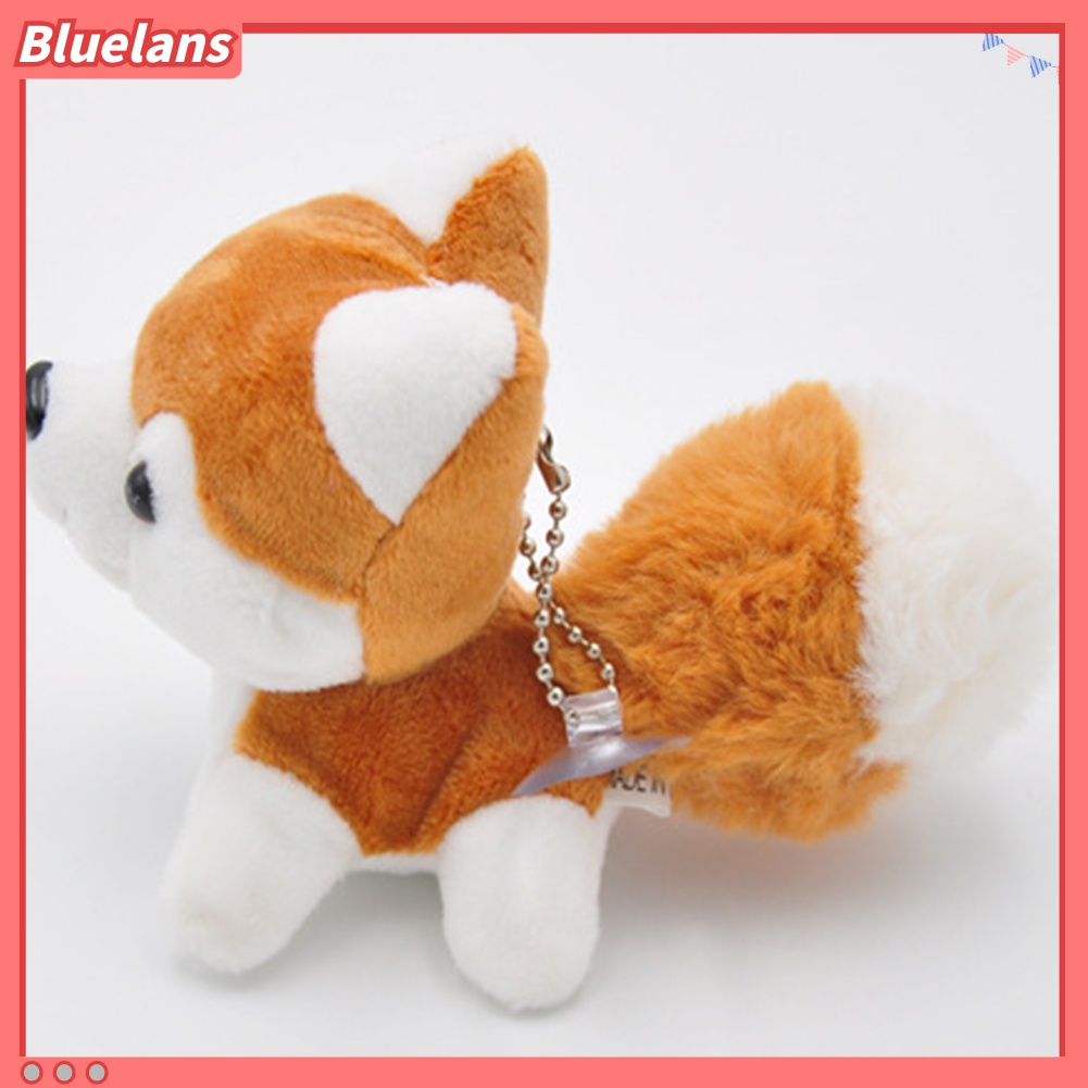 Gantungan Kunci Bentuk Boneka Anjing Husky Bahan Plush