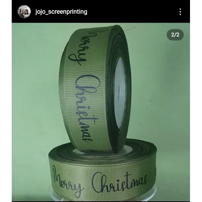 Pita grosgrain, pita hias 2.5 cm pita hampers, pita kado, pita natal, pita sablon, pita grosgrain