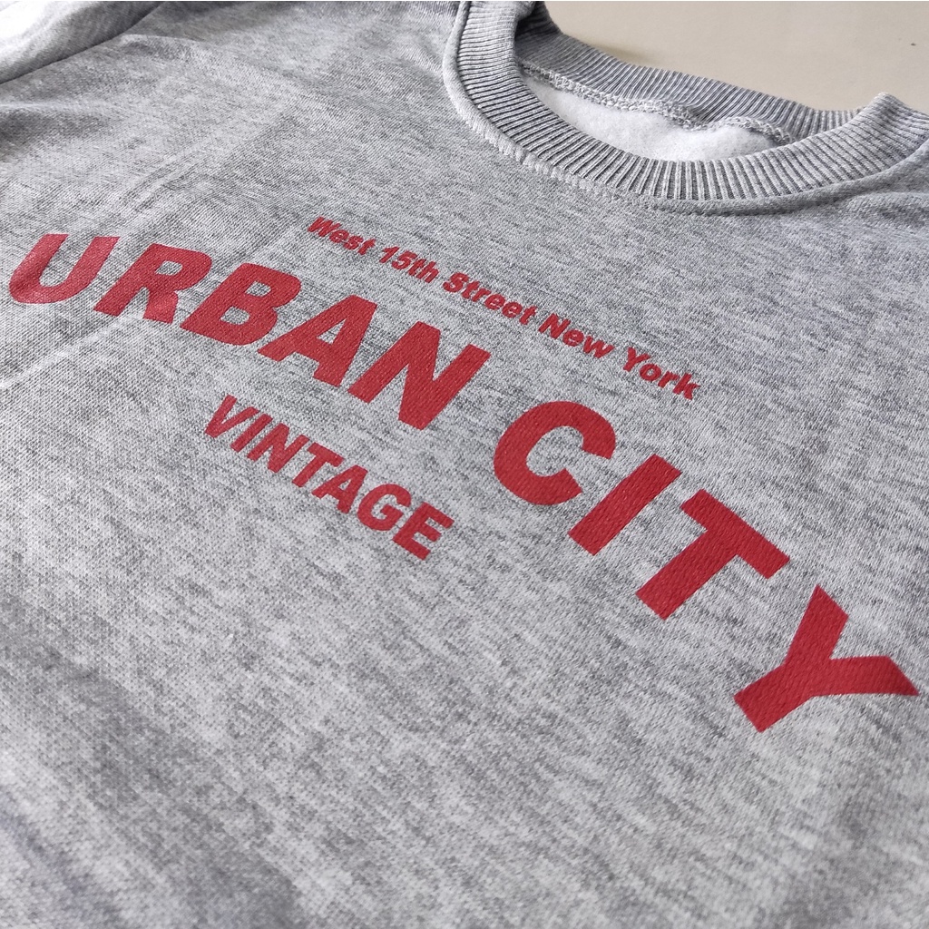 Sweater Urban City Vintage | Korean Style | Atasan Wanita Dan Pria | Bahan Fleece Tebal dan Lembut | Allsize