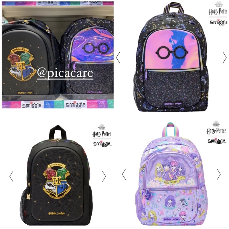 Smiggle Set Unicorn Gold Series Pink Tas Anak Sekolah Backpack / Botol / Tempat Pensil Original