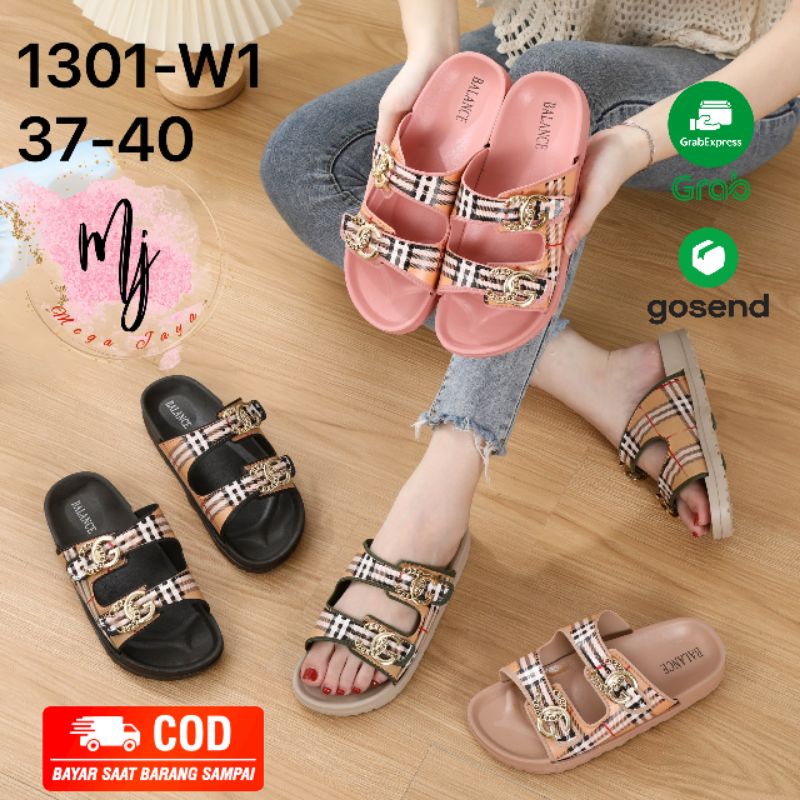 sendal wanita import dua strap sandal jelly balance