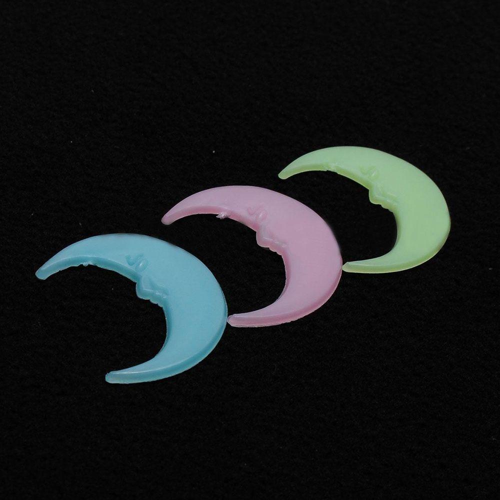 [Elegan] Bintang Bulan Stiker 100 Pcs/Set Anak-Anak Seni Dekorasi Langit-Langit Bercahaya Dekorasi Kamar Rumah Decal 3D