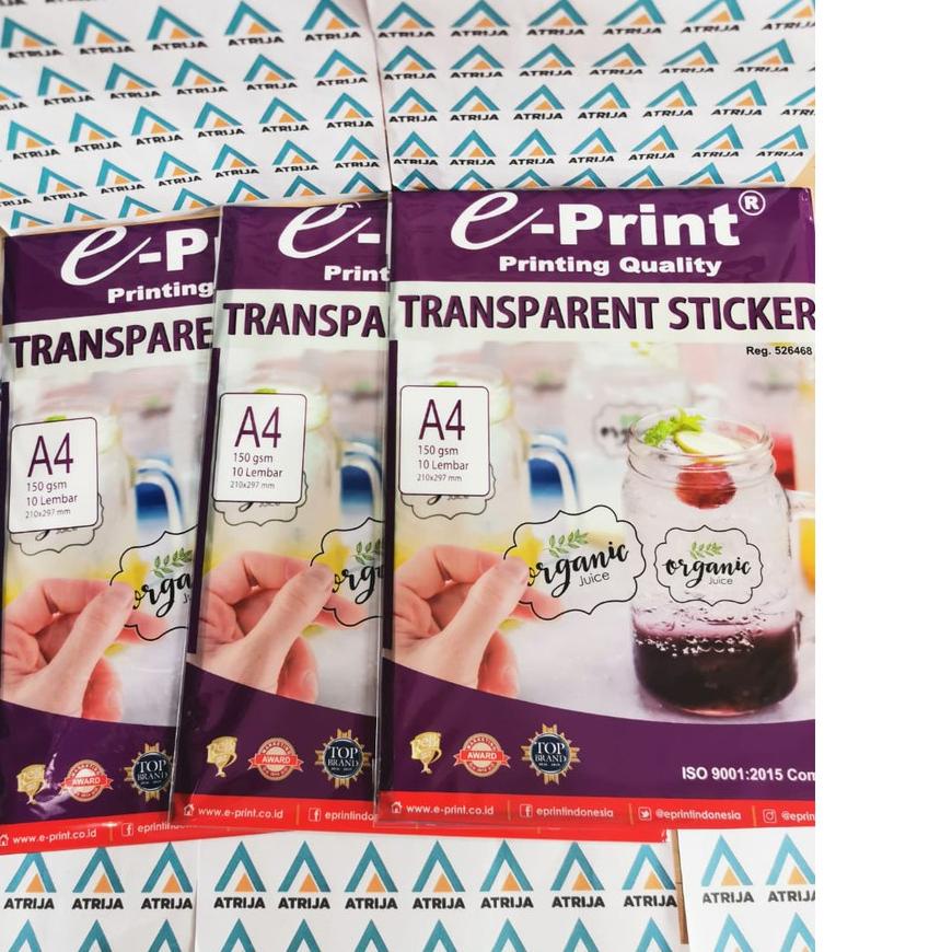 

Diskon✔️Kertas Sticker A4 Transparent Sticker Paper E-Print|RA8