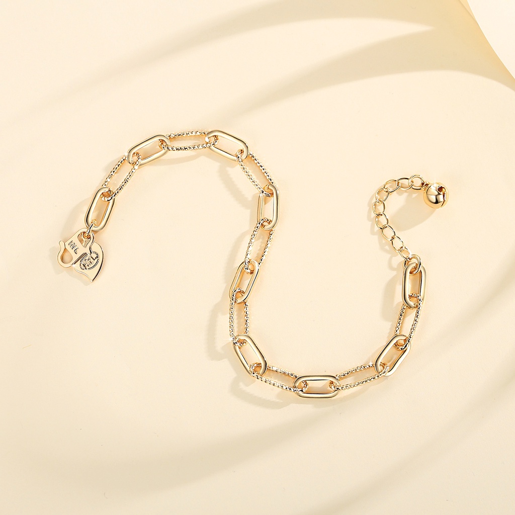 Y750 [COD✔]Gelang Wanita Titanium Stainless Lapis Emas Aksesoris Fashion Gelang Wanita