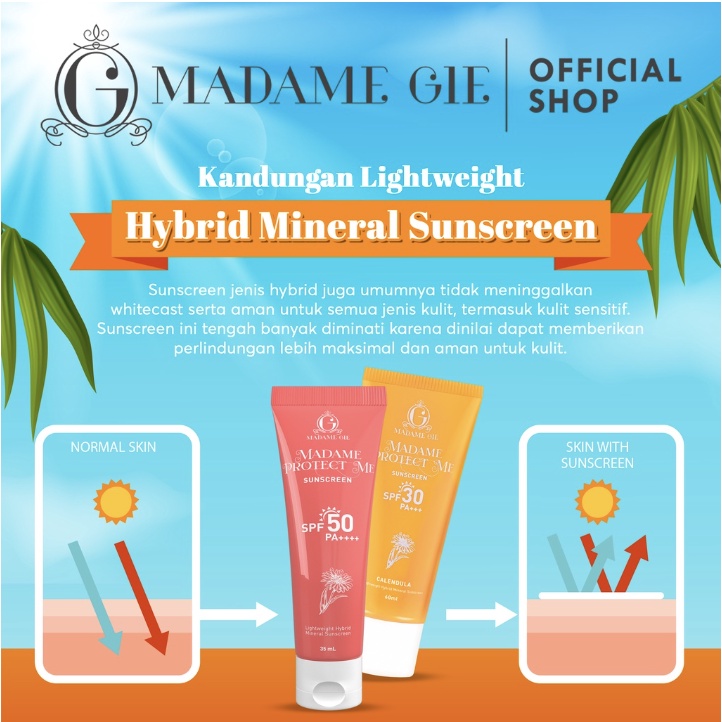 Madame Gie Protect Me Sunscreen SPF 30 PA +++ Skincare Sunblock