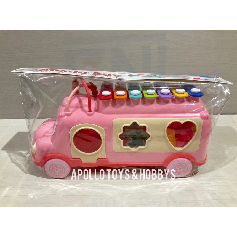 MAINAN ANAK TERBARU &quot; MOBIL CARTOON MUSIC BUS + XYLOPHONE &quot; YE20