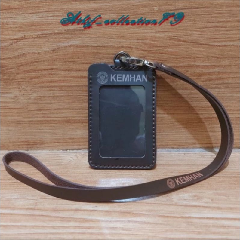 

holder kalung id card kulit kemhan new arrival