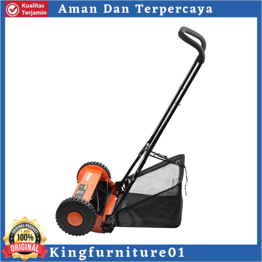 Krisbow Alat Potong Rumput Dorong Manual 38 Cm