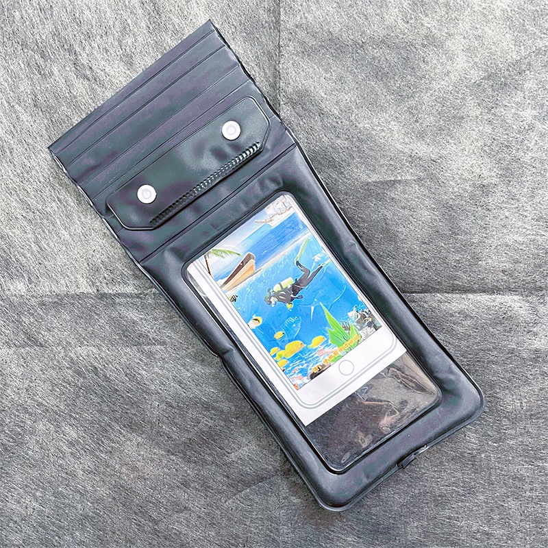 【AC015】Casing Handphone Anti Air XL / Pelindung Hp Anti Air / Universal Waterproof XL Bening