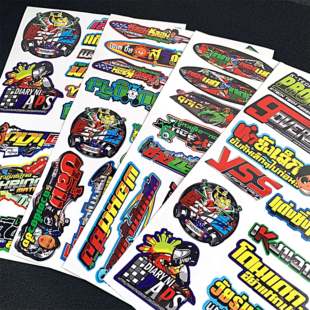 Stiker Thailand Thailand Brands Parts Decal Sepeda Motor Body Modifikasi Dekorasi Skuter Sepeda Skateboard Stiker