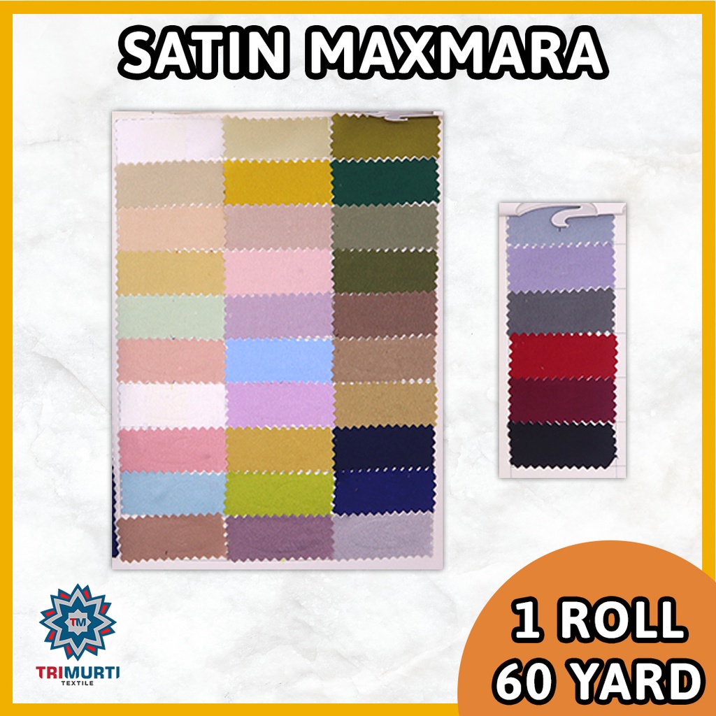 Bahan Kain Maxmara 1 ROLL - KAIN MAXMARA PREMIUM - Satin Maxmara Premium - KAIN SATEN - KAIN SATIN /