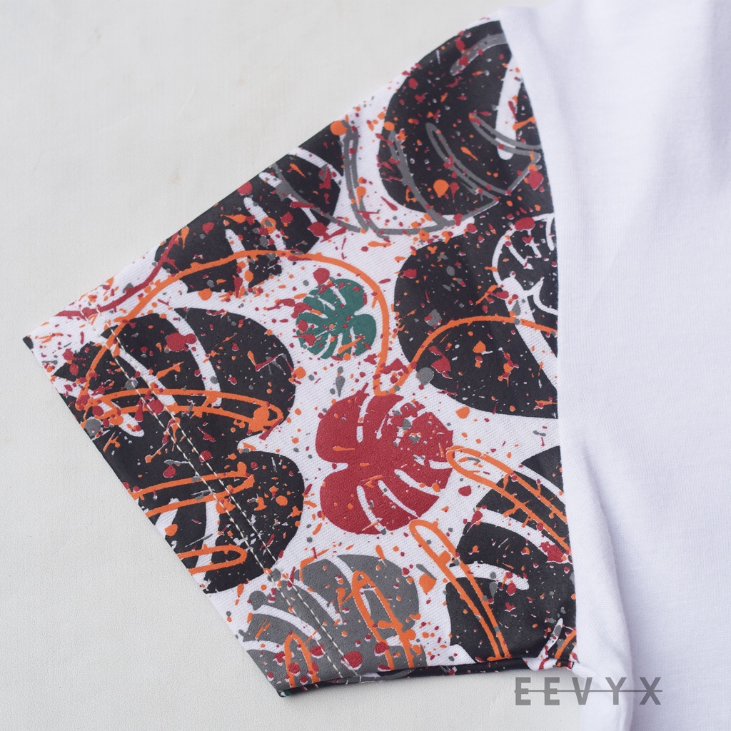 Kizzu Baju Kaos Distro Anak Laki Laki Umur 1-12 Tahun Bahan Cotton - White Leaf - Eevyx Store