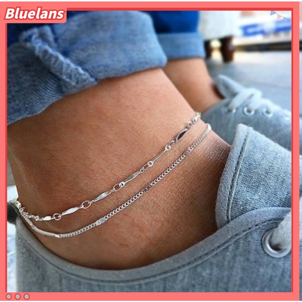 Bluelans 5Pcs Women Beads Charm Chain Anklet Ankle Bracelet Beach Barefoot Jewelry