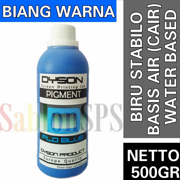 

Hemat Biang Warna Sablon Flo Blue 500Gr Dyson Pigmen Sablon Gilaa!!!